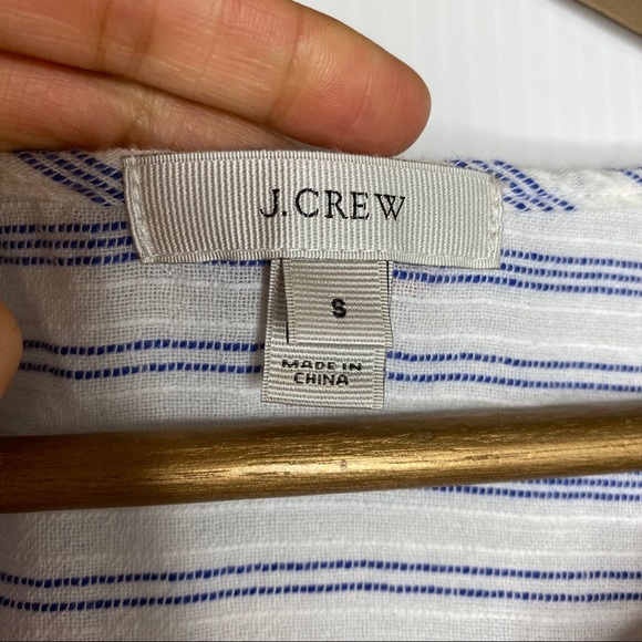 J.Crew - Women’s Embroidered Stripped Tunic Top - Picture 5 of 7